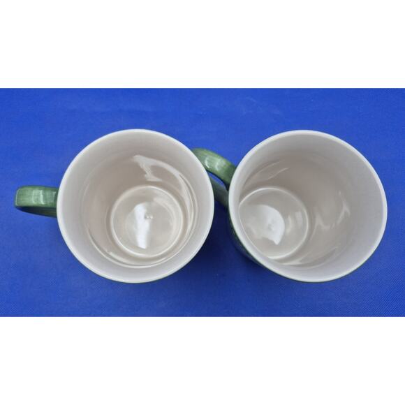 Two Celtic Knot Irish Blessing Stoneware Mugs Green Cream 15oz Capacity - Picture 4 of 12